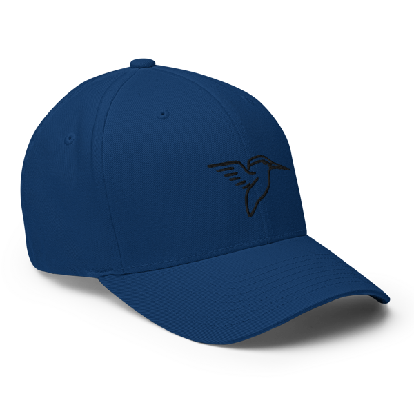 Cap blau/weiß/schwarz/grau mit Glacavis-Eisvogel